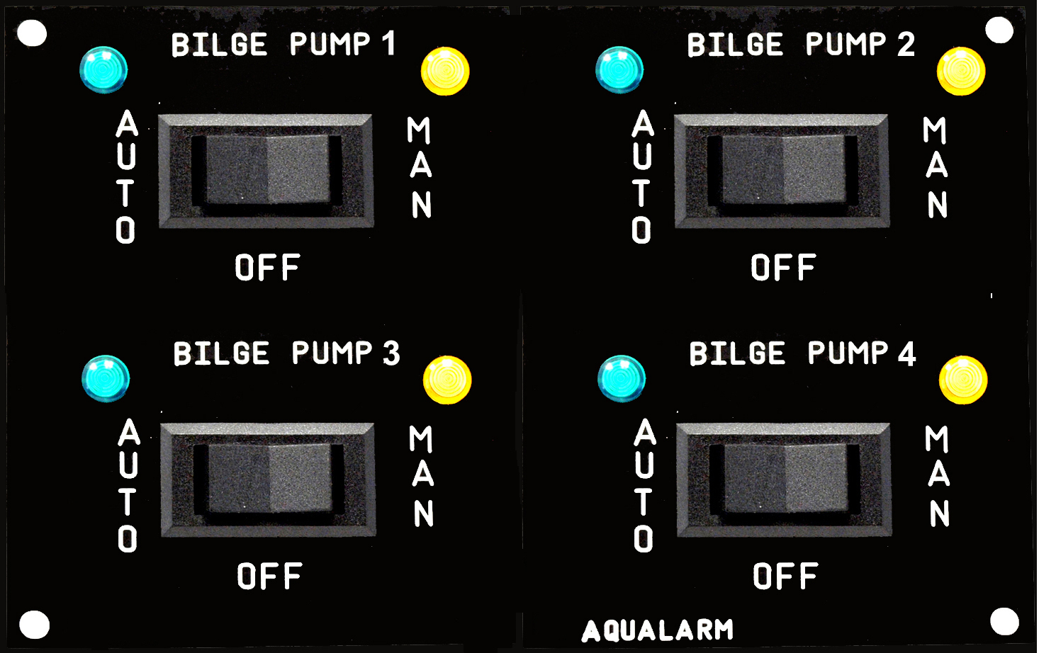 71006-04 BILGE PUMP 3 WAY SWITCH PANEL, 4 PUMPS 71006-04 BILGE PUMP 3 WAY SWITCH PANEL, 4 PUMPS