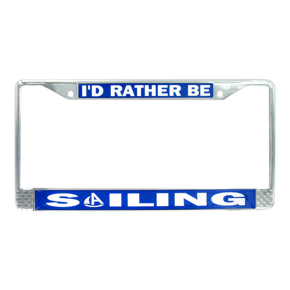 I'd Rather Be Sailing License Plate Frame I'd Rather Be Sailing License Plate Frame